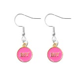 Maria King Best Friends Forever (Legjobb barátok örökké) pink fülbevaló, ezüst színű