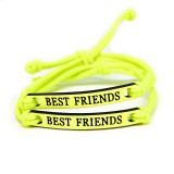 Maria King Best Friends (Legjobb Barátok) páros szövet karkötő, sárga