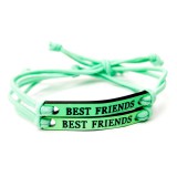 Maria King Best Friends (Legjobb Barátok) páros szövet karkötő, zöld