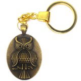 Maria King Bronz baglyos kulcstartó, arany színben