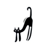 Maria King Cartoon macskás kitűző, fekete vékony