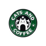 Maria King 'Cats and coffee' kitűző