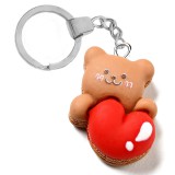 Maria King Cuki piros szíves macis kulcstartó, táskadísz