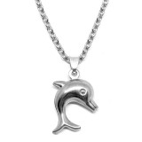 Maria King Delfines gyerek nyaklánc medállal, ezüst színű