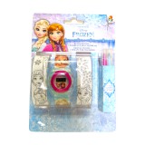 Maria King Disney Frozen, eredeti Jégvarázs Karkötőóra színezhető pótszíjjal