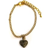 Maria King Díszes szív (3) karkötő charmmal, arany vagy ezüst színben