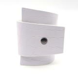 Maria King Divat dizájnbőr karkötő, állítható, fehér