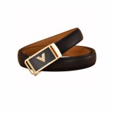 Maria King Divat valódi bőr öv, fémdíszes csattal - 100 cm