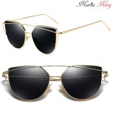 Maria King Divatos cat eye napszemüveg, arany kerettel