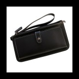 Maria King Dizájn műbőr női pénztárca sok rekesszel, fekete