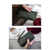 Maria King Dizájn műbőr női pénztárca sok rekesszel, zöld