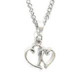 Maria King Dupla szív medál lánccal vagy kulcstartóval