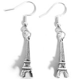 Maria King Eiffel-torony II. fülbevaló, választható arany vagy ezüst színű akasztóval