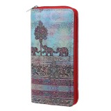 Maria King Elefánt motívumos virágdíszes indiai stílusú női pénztárca