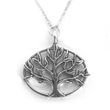Maria King Életfa medál, választható arany vagy ezüst színű acél lánccal vagy bőr lánccal