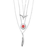 Maria King Extra hosszú, bikafej medálos fém horgonylánc, 70 cm