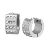 Maria King Extra Kristályköves karika 316L sebészeti nemesacél fülbevaló (1 pár)