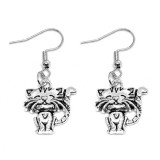 Maria King Ezüst színű Boldog Cica fülbevaló II.