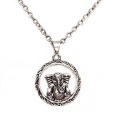 Maria King Ezüst színű indiai Ganésa-Elefánt gyerek nyaklánc medállal, ezüst színű