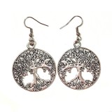 Maria King Ezüst színű nagyméretű Öreg Fa fülbevaló, választható arany vagy ezüst színű akasztóval