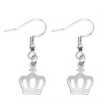 Maria King Ezüst színű nemesacél Korona fülbevaló