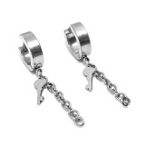 Maria King Ezüst színű nemesacél Kulcs fülbevaló lánccal