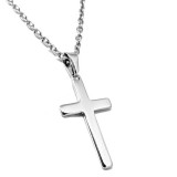 Maria King Ezüst színű Nemesacél, nagyméretű Kereszt medál nyaklánccal II.