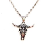 Maria King Ezüst színű punk Állatkoponya medál nyaklánccal