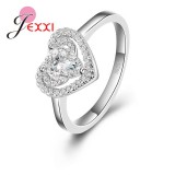 Maria King Ezüstözött cirkónium szív gyűrű, 9