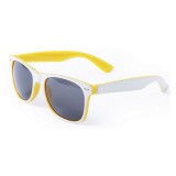 Maria King Fehérkeretes uniszex trendi napszemüveg (sárga szárral)