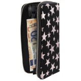 Maria King fekete csillagos bőr pénztárca