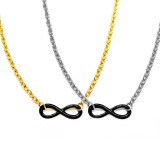 Maria King Fekete Végtelen páros medál arany és ezüst színű lánccal, 2 db