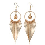 Maria King Feltűnő, divatos hosszú fülbevaló - arany színű