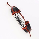 Maria King Freedom feliratos bőr karkötő, barna-fekete