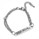 Maria King Friend bilétás dupla karkötő, arany vagy ezüst színben