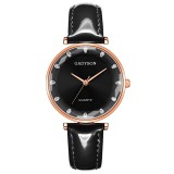 Maria King Gadyson sokszögben domború üveges női karóra, fekete