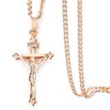 Maria King Gyönyörű aranyozott rose gold Jézus medál nyaklánccal