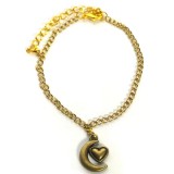 Maria King Hold és Szív karkötő charmmal, arany vagy ezüst színben