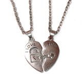 Maria King I love you feliratos páros szív nyaklánc