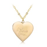 Maria King 'I love you' feliratú képtartó függő szív medál nyaklánccal, arany
