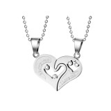 Maria King 'I love you' páros nyaklánc, ezüst színű