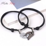 Maria King 'I love you' szív páros karkötő kristályokkal