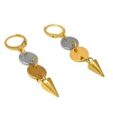 Maria King Karika és Kúp szegecs fülbevaló, ezüst-arany színű