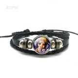 Maria King Kézzel font valódi bőr uniszex Ganesha karkötő