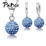 Maria King Kristálygömb nyaklánc és fülbevaló szett, kék