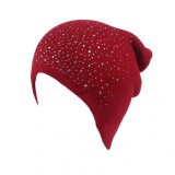 Maria King Kristályokkal díszített sapka, bordó