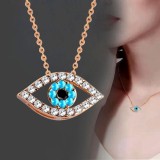 Maria King Kristályokkal kirakott Evil Eye medál nyaklánccal, arany színben