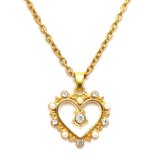 Maria King Kristályos szív gyerek nyaklánc medállal