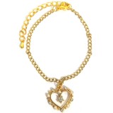 Maria King Kristályos szív karkötő charmmal, arany vagy ezüst színben