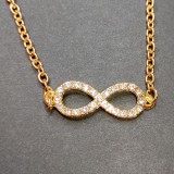 Maria King Kristályos Végtelen medál lánccal, arany színű